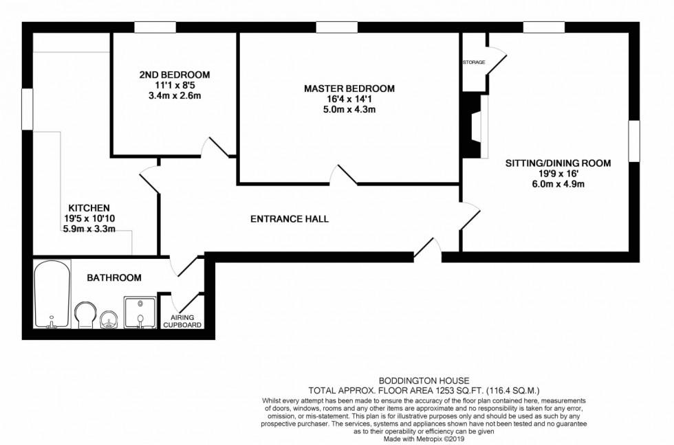 Floorplan for Boddington House, Boddington Lane, Boddington, Nr Cheltenham, GL51