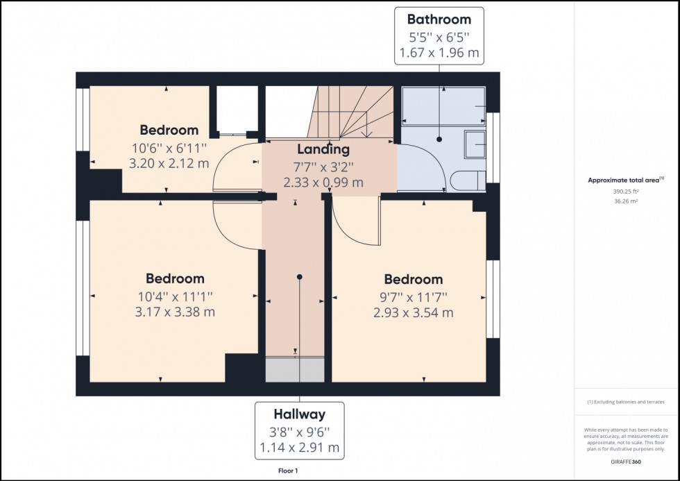 Floorplan for The Chase, Cashes Green, Stroud, GL5