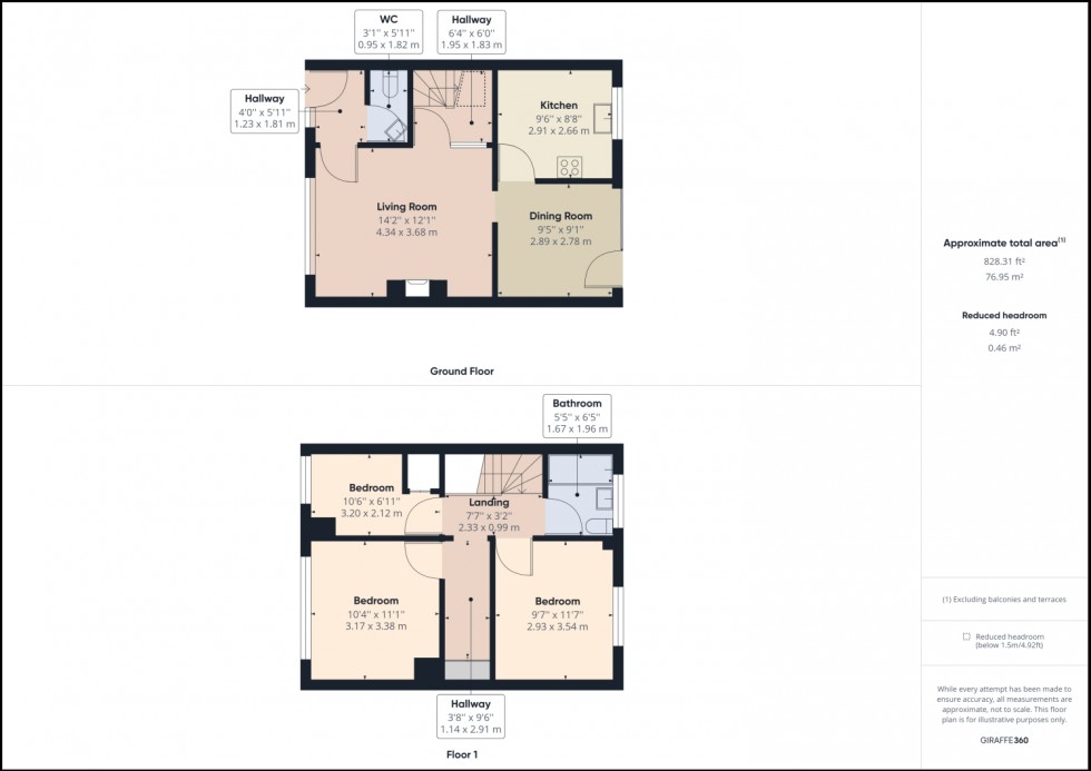 Floorplan for The Chase, Cashes Green, Stroud, GL5