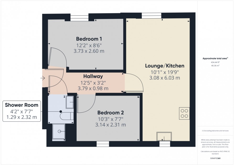 Floorplan for Hewlett Road, Cheltenham, Gloucestershire, GL52